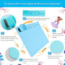 Kit Pintura - Tapete de Silicone + Pinceis + Limpador de Pinceis
