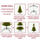 Árvore de Natal Pinheiro 1,80m de Altura - 900 Galhos - Micro LED