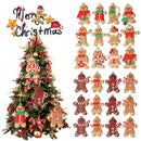Decoração de árvore de Natal Pingente Gingerbread Man 25 Peças