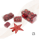 Kit 44 Enfeites Para Árvore de Natal Estrela Bolas Festão Cordão Pérolas Decoração Natalina