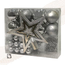 Kit 44 Enfeites Para Árvore de Natal Estrela Bolas Festão Cordão Pérolas Decoração Natalina