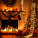 Decoração Natalina Papai Noel Subindo Escada