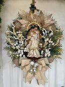 Guirlanda De Natal Sagrada Família C/ Led 65cm Nude