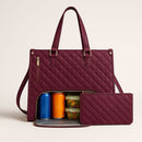 Bolsa Feminina de Couro funcional 3 em 1 - De Luxo