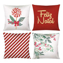 Kit Capas de Almofadas de Natal Para Decoração de Sofá