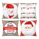 Kit Capas de Almofadas de Natal Para Decoração de Sofá