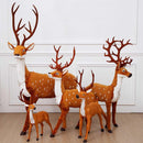 Kit 4 Enfeites de pelúcia de alce de Natal