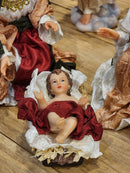 PRESÉPIO DE TECIDO LUXO 11 PÇS