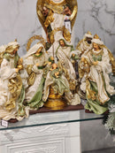 PRESÉPIO DE LUXO SACRA VERDE 28CM 4 PÇS