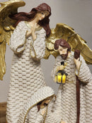 SAGRADA FAMÍLIA BRANCO EM RESINA COM LED