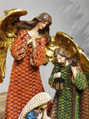 SAGRADA FAMÍLIA COLORIDO EM RESINA COM LED