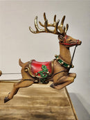 PAPAI NOEL NO TRENO COM RENAS 57,3CM