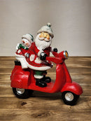 PAPAI NOEL NA MOTO COM BONECO DE NEVE